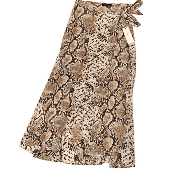 Snake / python print wrap maxi skirt NWT - Picture 1 of 12